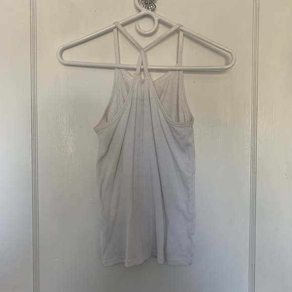 flower detailed white tank top - Picture 2 of 2